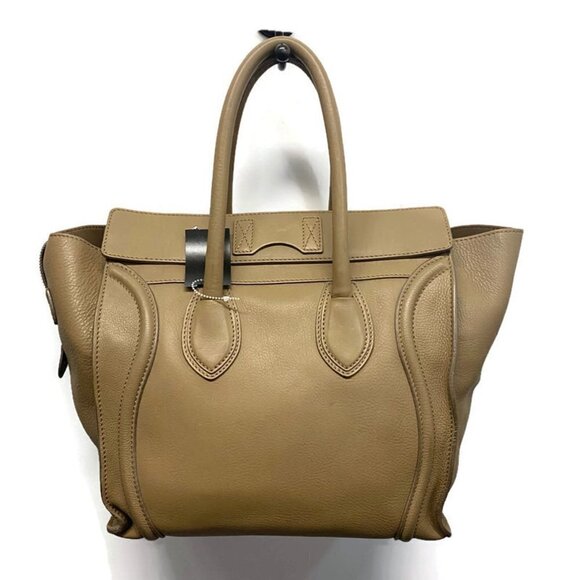 Celine - Taupe Mini Luggage Tote - Picture 2 of 10